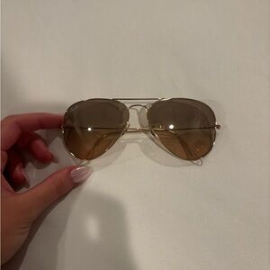 RayBan Woman’s Aviator Brown Sunglasses (NWOT)